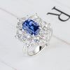 Aureline-Jewelry Versatile Lab Sapphire and Diamond Convertible Ring/Pendant 14K Gold
