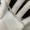 Aureline-Jewelry Each 0.3-carat Emerald-Cut Lab-Grown Diamond Tennis Bracelet in Platinum 950