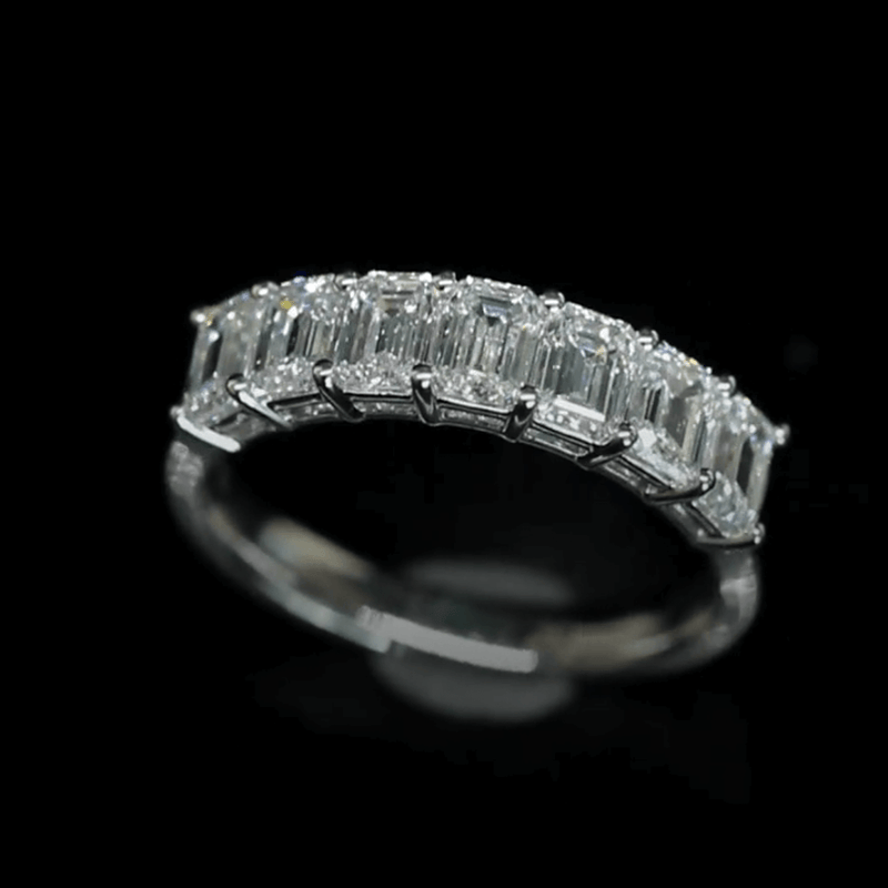 Aureline-Jewelry 2.1 CTW Emerald Cut Lab Grown Diamond Band