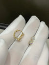 Aureline-Jewelry 1.36ctw Double Lab Diamond Hoop Earrings, Round & Princess Cut