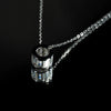 Aureline-Jewelry 1 CT Lab Diamond Cylinder Tube Pendant Necklace 18K Gold