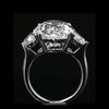 Aureline-Jewelry 10 CT Oval and Half Moon Lab Grown Diamond Three Stone Engagement Ring