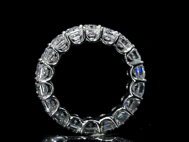 Aureline-Jewelry 18-Stone Emerald-Cut Lab-Grown Diamond Eternity Band – 9Ct. Tw.