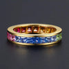 Aureline-Jewelry NOZBO 18K Colored Sapphire Rainbow Gradient Ring