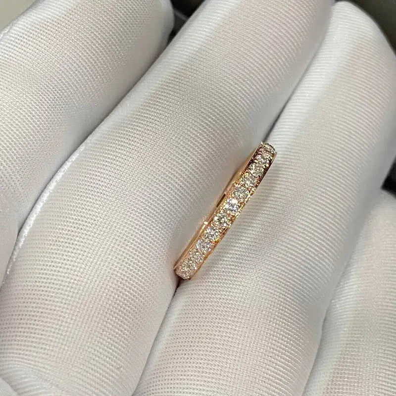 Aureline-Jewelry Round Cut Lab Diamond Eternity Ring 18K Gold