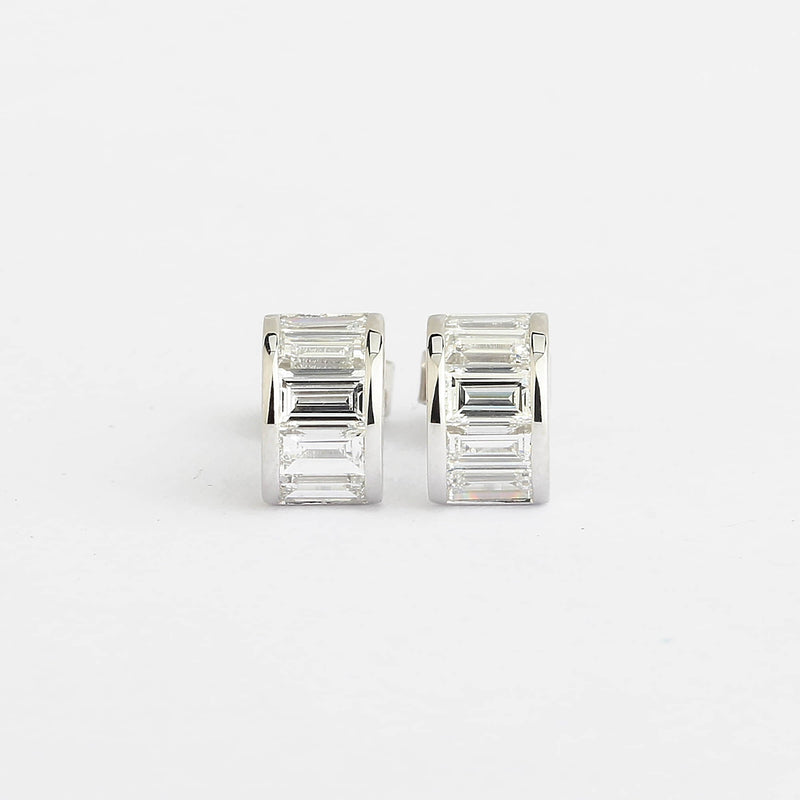 Aureline-Jewelry Baguette Lab-Grown Diamond Studs Earrings (1.00 Ct. Tw.)