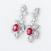 Aureline-Jewelry Lab-Grown Ruby And Diamond Earrings 14k Gold