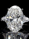 Aureline-Jewelry 8 carat Pear Cut Lab Diamond Three Stone Ring