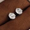 Aureline-Jewelry Oval Lab Grown Diamond Studs 6 Prong Earrings (4.13 Ct. Tw.)