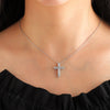 Aureline-Jewelry 1.17 Ct Lab Diamond Cross Necklace 18K Gold
