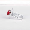 Aureline-Jewelry Lab-Grown Ruby/Emerald and Diamond Ring with White Sapphire In 14k Gold