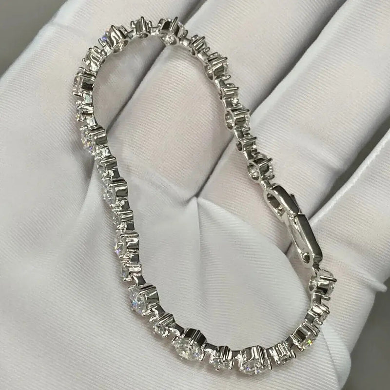 Aureline-Jewelry Each 0.1-carat 0.4-carat Lab-Grown Diamond Graduated Bracelet