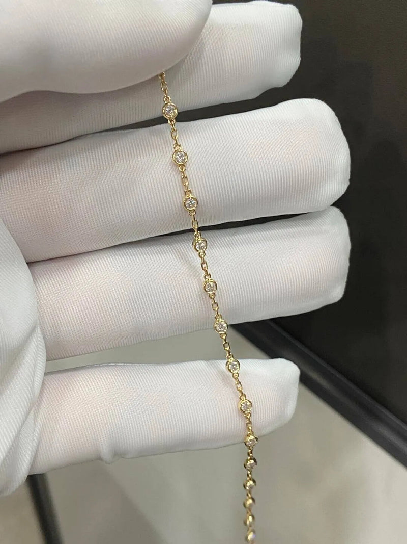 Aureline-Jewelry Each 0.04ct Bezel Lab Grown Diamond Bracelet