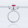 Aureline-Jewelry Lab-Grown Ruby Ring with White Sapphire 14k Gold