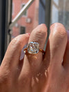 Aureline-Jewelry 5 Carat Cushion Cut Lab Diamond Ring 14K Gold