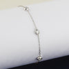 Aureline-Jewelry Five Bezel-Set Lab Diamonds Bracelet In 925 Sliver (3/4 Ct. Tw.)