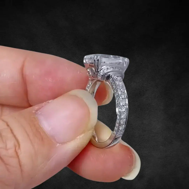 Aureline-Jewelry 4 TCW Criss Cut Lab Grown Diamond Engagement Ring