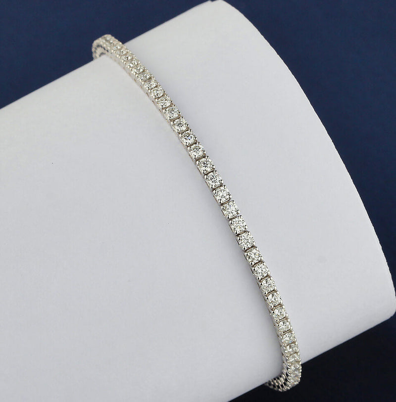 Aureline-Jewelry Lab Grown Diamond Tennis Bracelet In 925 Silver(2.63 Ct. Tw.)