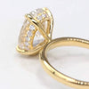 Aureline-Jewelry 3 Carat Oval Lab Grown Diamond Hidden Halo Ring 18K Gold