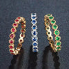 Aureline-Jewelry NOZBO 18K Gold Ruby, Emerald, Sapphire Band Ring