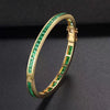 Aureline-Jewelry NOZBO Natural Emerald Bangle 18K Gold