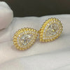 Aureline-Jewelry Unique Pear Cut Lab Diamond Teardrop Stud Earrings (2.00 Ct. Tw.)