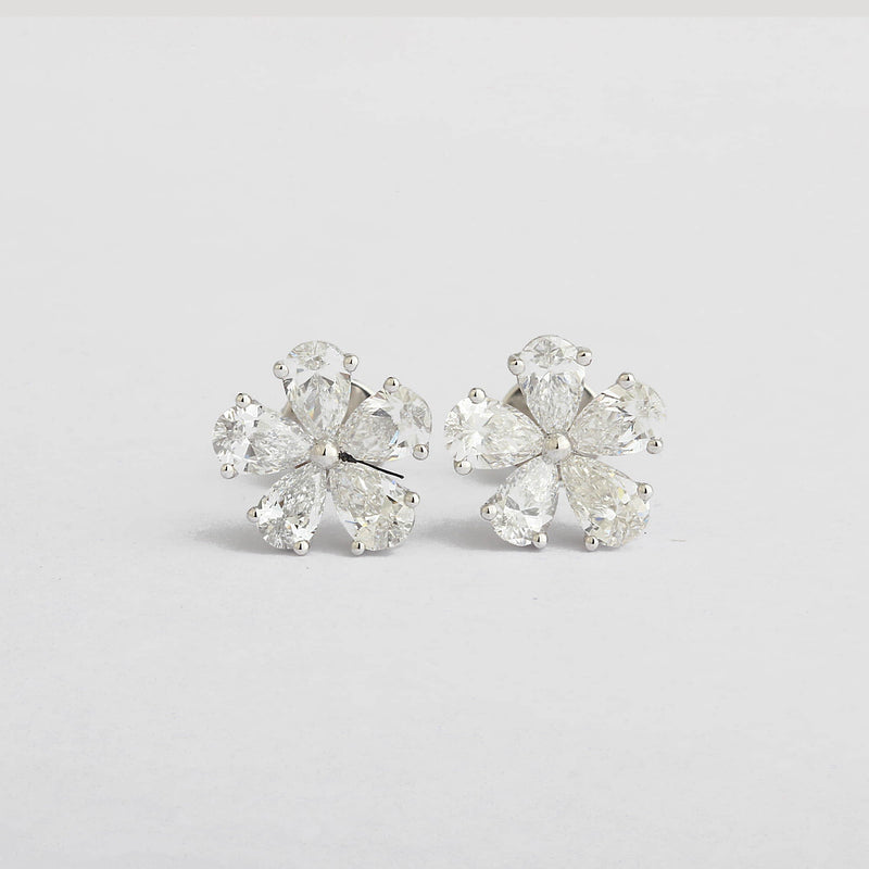 Aureline-Jewelry Blossom Lab-Grown Diamond Studs Earrings (1.50 Ct. Tw.)