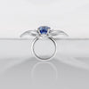 Aureline-Jewelry Lab-Grown Sapphire and Diamond Cocktail Ring 14K Gold