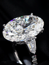 Aureline-Jewelry 8 carat Pear Cut Lab Diamond Three Stone Ring