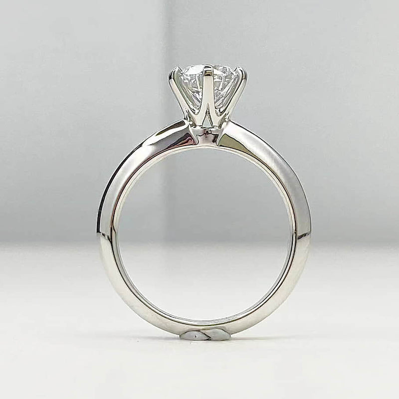 Aureline-Jewelry Round Lab Grown Diamond Solitaire Engagement Ring