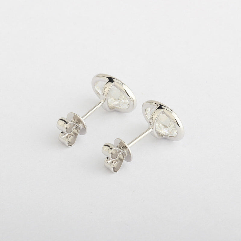 Aureline-Jewelry Bezel Oval Lab-Grown Diamond Studs Earring (2.14 Ct. Tw.)