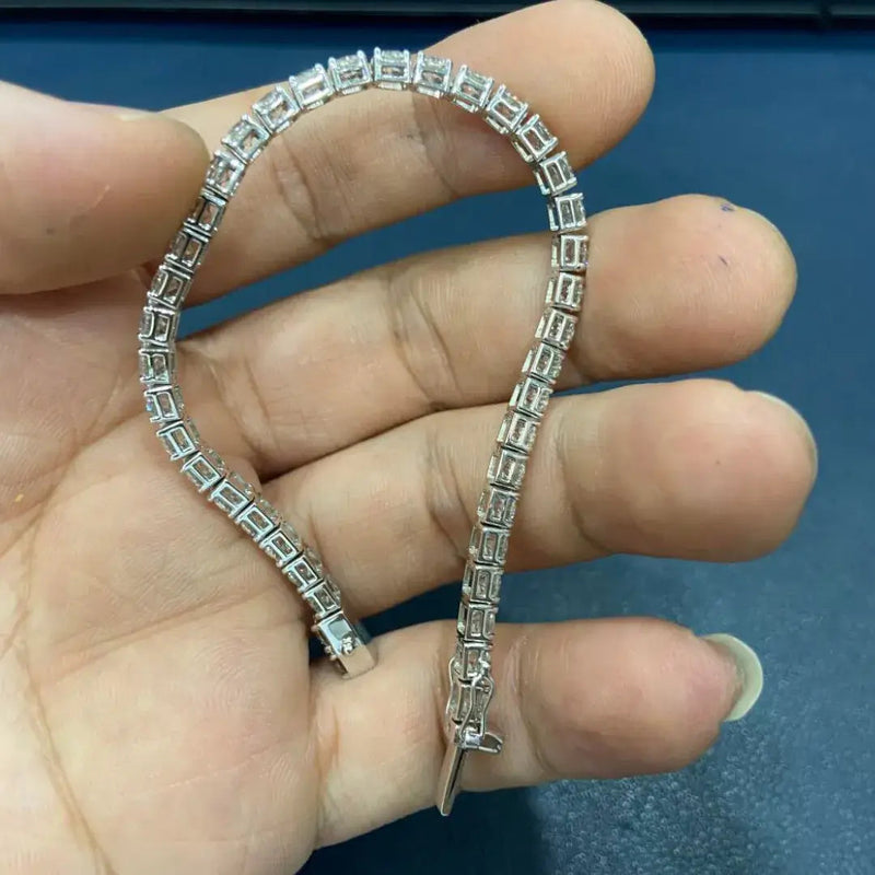 Aureline-Jewelry Each 0.20-carat Round Lab-Grown Diamond Tennis Bracelet