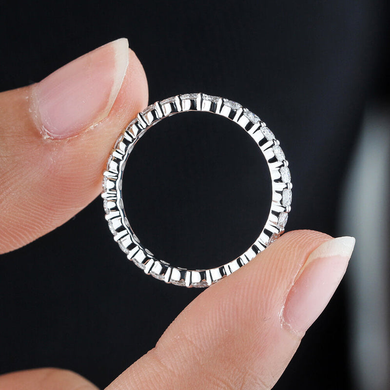 Aureline-Jewelry Lab-Grown Diamond Eternity Ring In 925 Silver