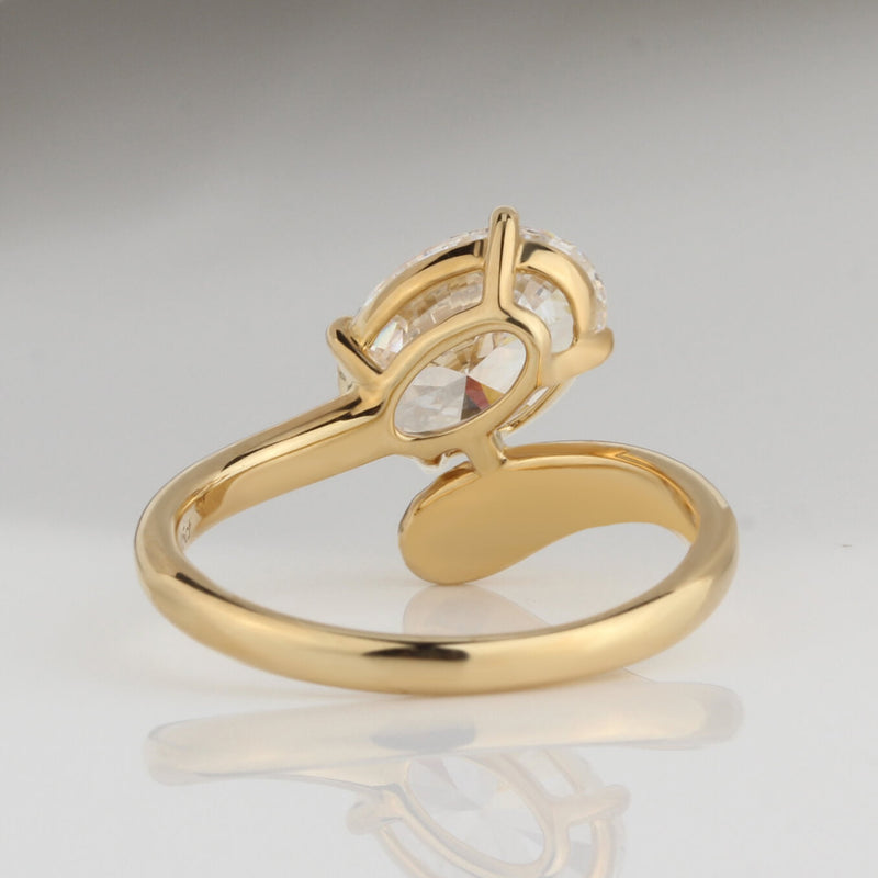 Aureline-Jewelry 2 Carat Oval Lab Diamond Ring 18K Gold
