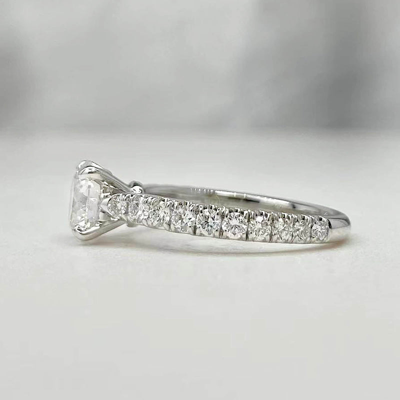 Aureline-Jewelry Pave Round Lab Diamond Engagement Ring