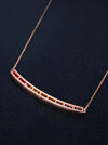 Aureline-Jewelry NOZBO 18K Gold Colored Sapphire Rainbow Smile Necklace