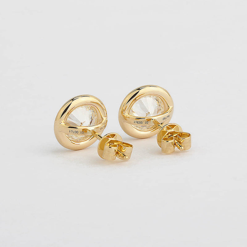 Aureline-Jewelry Bezel Round Lab-Grown Diamond Earring Studs (2.01 Ct. Tw.)