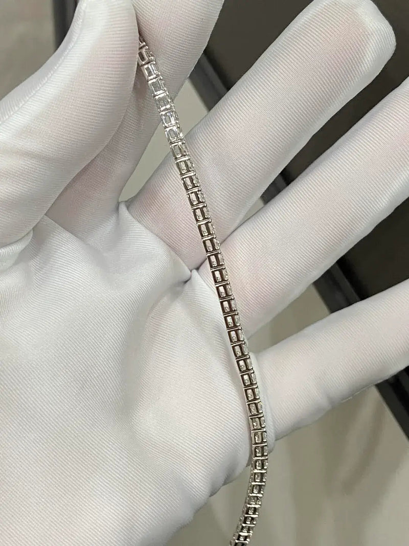 Aureline-Jewelry Round Lab Grown Diamond Tennis Bracelet