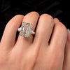Aureline-Jewelry Emerald Cut Three Stone Lab-Grown Diamond Ring (11 CTW F/VS1)