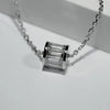 Aureline-Jewelry 1 CT Lab Diamond Cylinder Tube Pendant Necklace 18K Gold