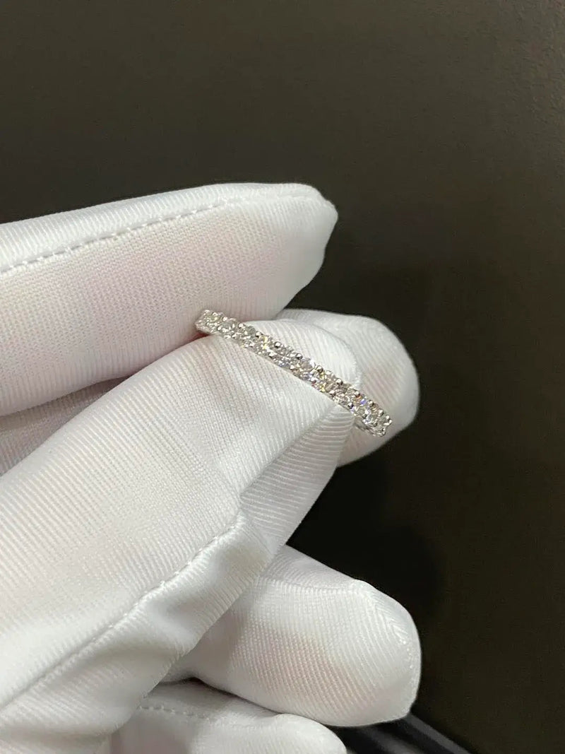Aureline-Jewelry Round Cut Lab Diamond Eternity Ring White Gold