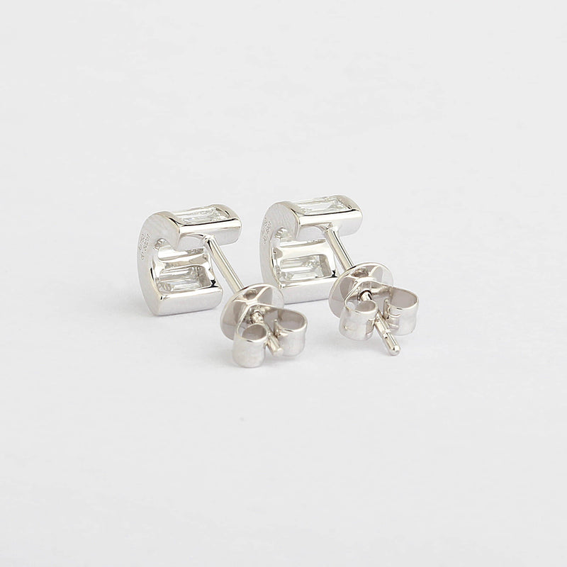 Aureline-Jewelry Baguette Lab-Grown Diamond Studs Earrings (1.00 Ct. Tw.)