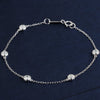 Aureline-Jewelry Five Bezel-Set Lab Diamonds Bracelet In 925 Sliver (3/4 Ct. Tw.)