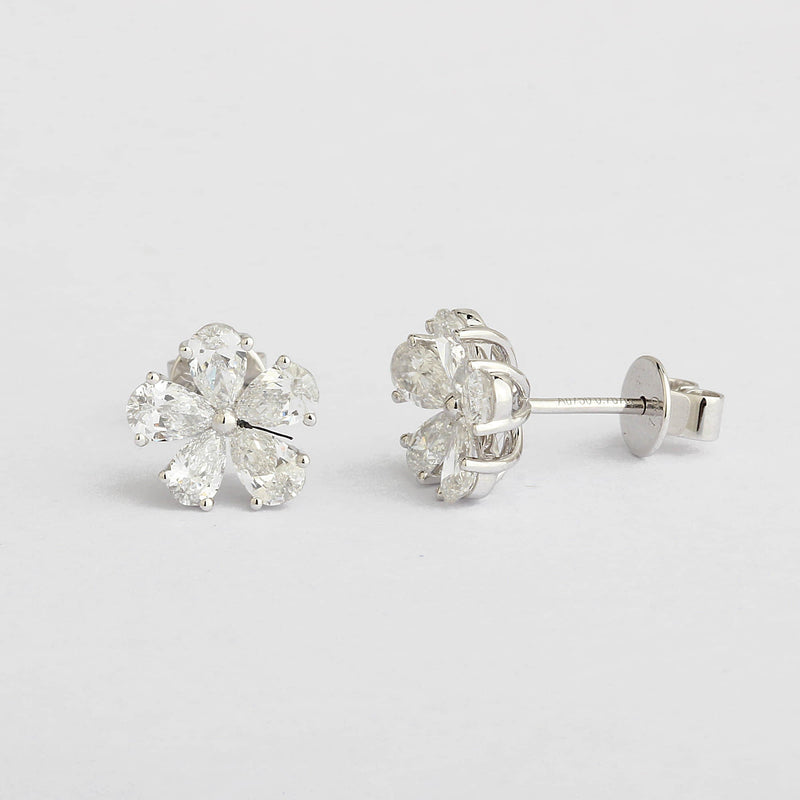 Aureline-Jewelry Blossom Lab-Grown Diamond Studs Earrings (1.50 Ct. Tw.)