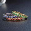 Aureline-Jewelry NOZBO 18K Gold Ruby, Emerald, Sapphire Band Ring
