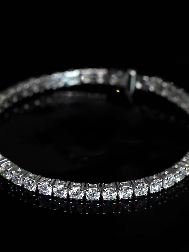 Aureline-Jewelry Each 0.15-carat Round Lab-Grown Diamond Tennis Bracelet 18K Gold