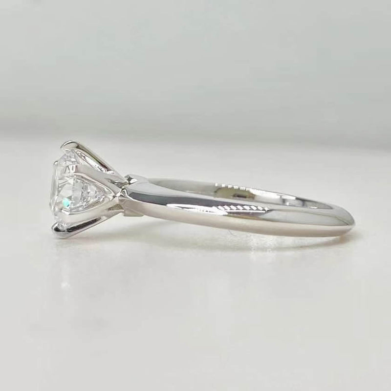Aureline-Jewelry Round Lab Grown Diamond Solitaire Engagement Ring