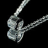 Aureline-Jewelry 1 CT Lab Diamond Cylinder Tube Pendant Necklace 18K Gold