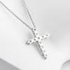 Aureline-Jewelry 1.17 Ct Lab Diamond Cross Necklace 18K Gold