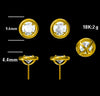 Aureline-Jewelry Bezel Round Lab-Grown Diamond Earring Studs (2.01 Ct. Tw.)